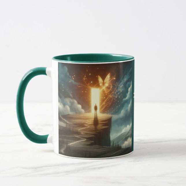 Au-delà de la solitude : Mug de café de porte écla (Gauche)