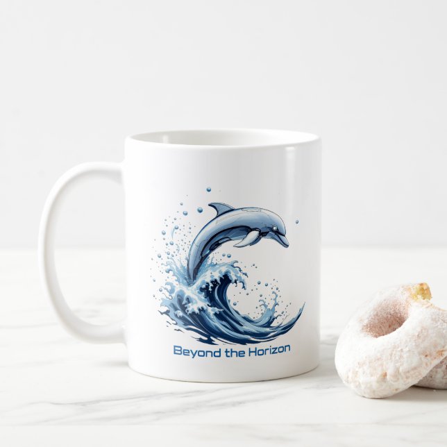 Au-delà de l'horizon - Mug Dauphin Wave (Avec donut)