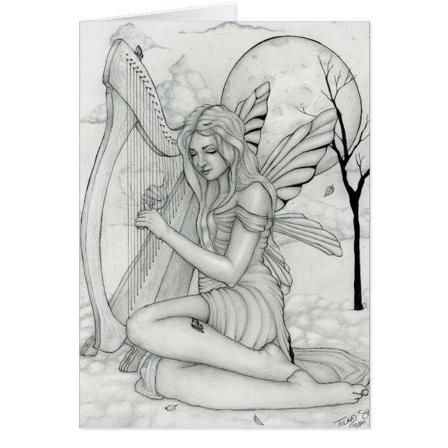 Au delà du temps - fée avec l'harpe (Devant)