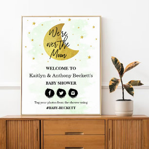 Au-Dessus De La Lune Affiche de bienvenue Baby s