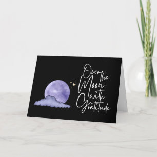 Au-Dessus De La Lune Avec Carte De Voeux Pliée Gra