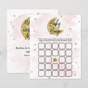 Au-Dessus De La Lune   Bingo Baby shower Filles