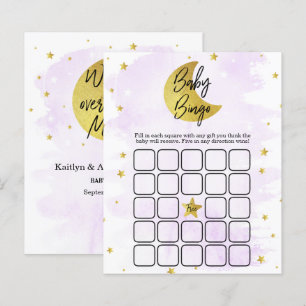 Au-Dessus De La Lune   Bingo Baby shower neutre