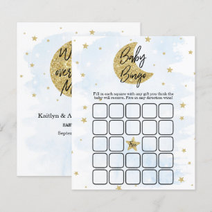 Au-Dessus De La Lune   Boys Baby shower Bingo