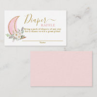 Au-dessus de la lune Carte de Raffle de couches