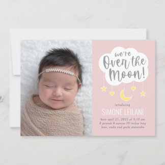 Au-Dessus De La Lune Faire-part de naissance Bébé