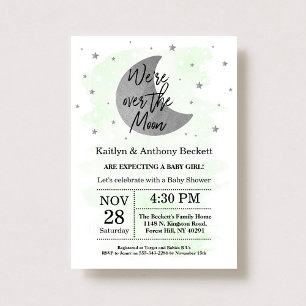 Au-Dessus De La Lune Invitation au Baby shower n