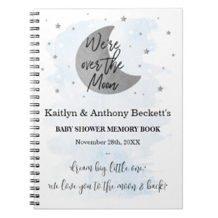 Au-Dessus De La Lune Livre mémoire Baby shower G