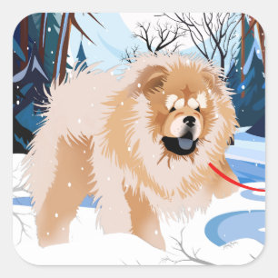 AU-DESSUS DE LA RIVIÈRE Autocollants Red Chow 2 ta
