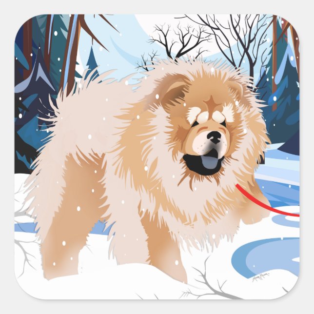 AU-DESSUS DE LA RIVIÈRE Autocollants Red Chow 2 ta (Devant)