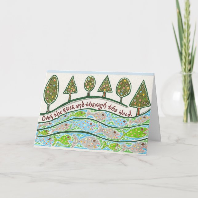 Au-dessus de la rivière et par le carte pour notes (Devant)