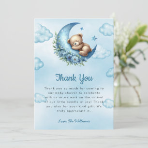 Au-Dessus Du Carte de remerciements Du Baby shower