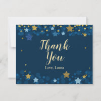 Au-dessus du carte de remerciements du Baby shower