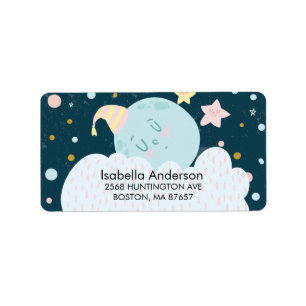 Au-dessus du Étiquette de adresse du Baby shower d