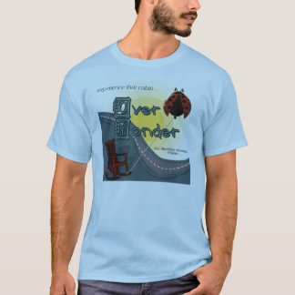 Au-dessus là-bas du T-shirt de logo de cabine