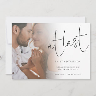 Au Faire-part de Fiançailles photo Dernier Script