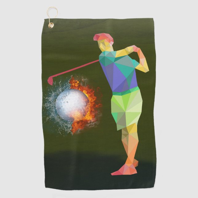 Au fond ! Serviettes de golf personnalisées pour c (Devant)