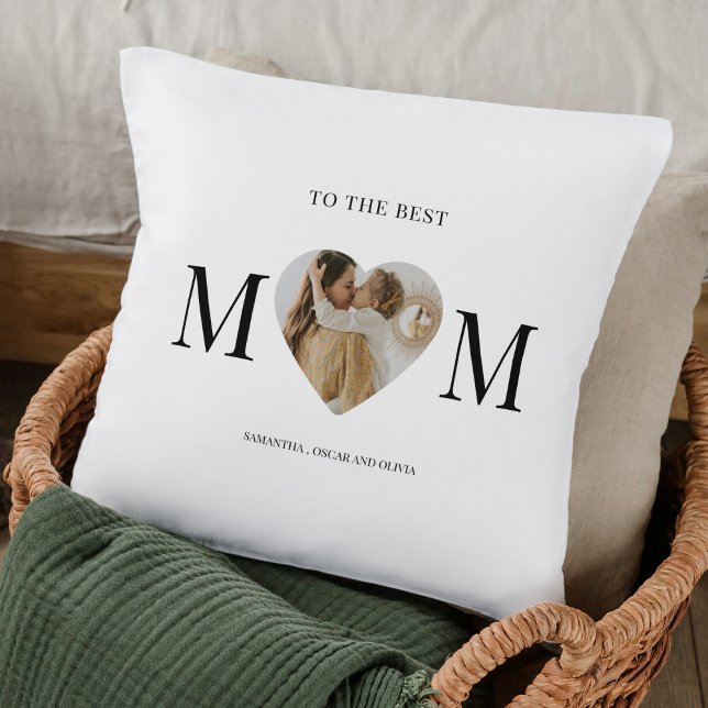 Au meilleur Coussin de coeur photo maman - Personn (Créateur téléchargé)