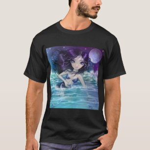Au milieu du T-shirt de la sirène de mer douce