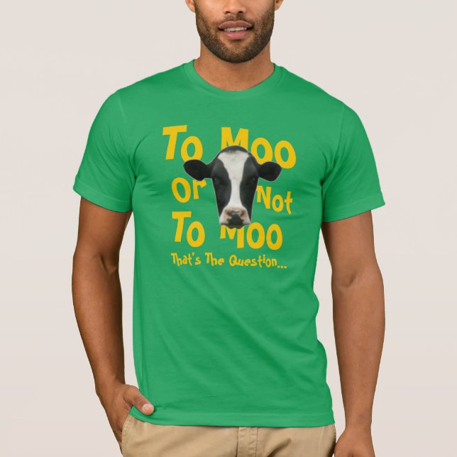 Au MOO ou pas au T-shirt drôle de vache à MOO (Devant)