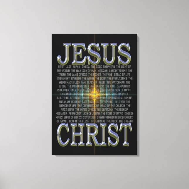 Au nom de Jésus Christ toile Imprimer (Recto)