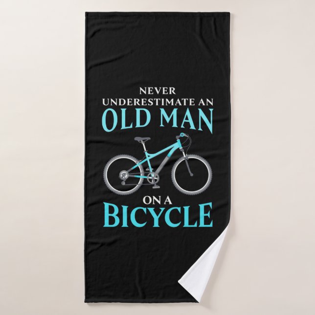Au Old Man On A Bicycle (Serviette de bain)