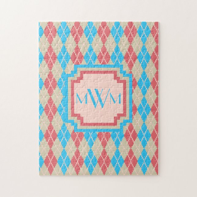 Au puzzle du Jacquard de plage (Vertical)