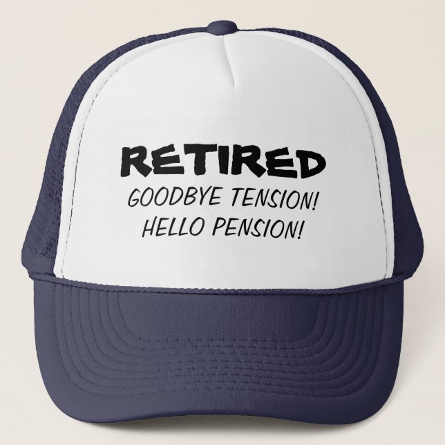 Au revoir casquette drôle de retraite de pension (Devant)