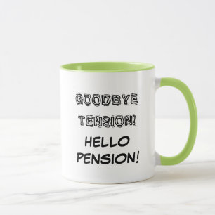 Au revoir tasse de retraite de pension de tension