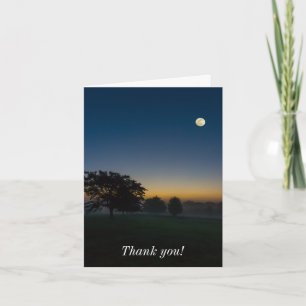 Aube D'Été Avec Carte de remerciements Lune