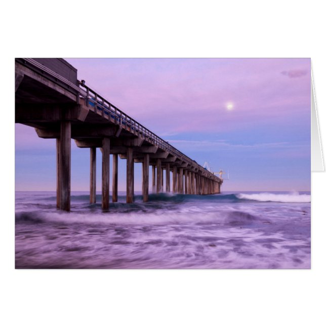 Aube violette sur la jetée, Californie (Devant horizontal)