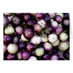 Aubergines asiatiques pourpres et blanches