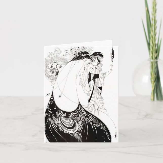 Aubrey Beardsley La carte de pointage Peacock (Devant)