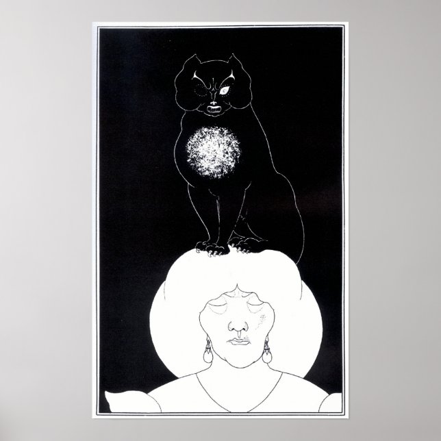 Aubrey Beardsley - Poster de chat noir (Devant)