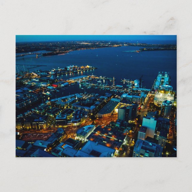 Auckland Marina vue de Sky Tower - Carte postale (Devant)
