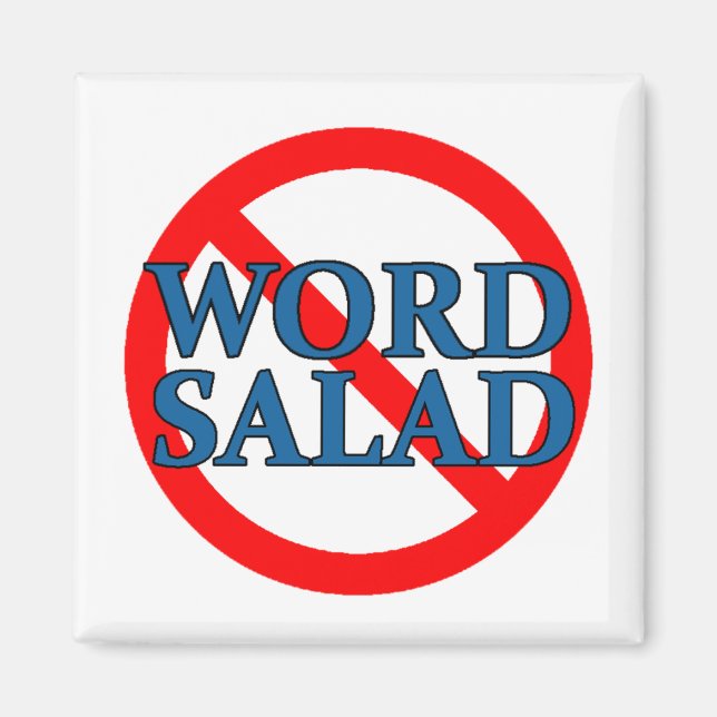 Aucun aimant de salade de mot (Devant)
