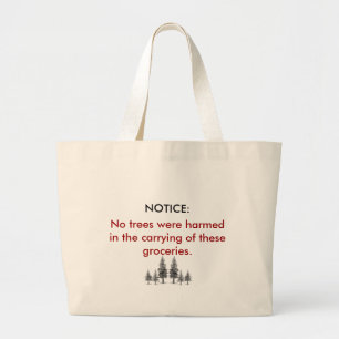 Aucun arbre n'a été nui - sac d'épicerie