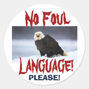 AUCUN autocollant d'Eagle de langage grossier…