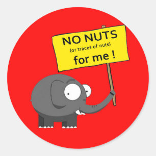 Aucun autocollant nuts d'allergie