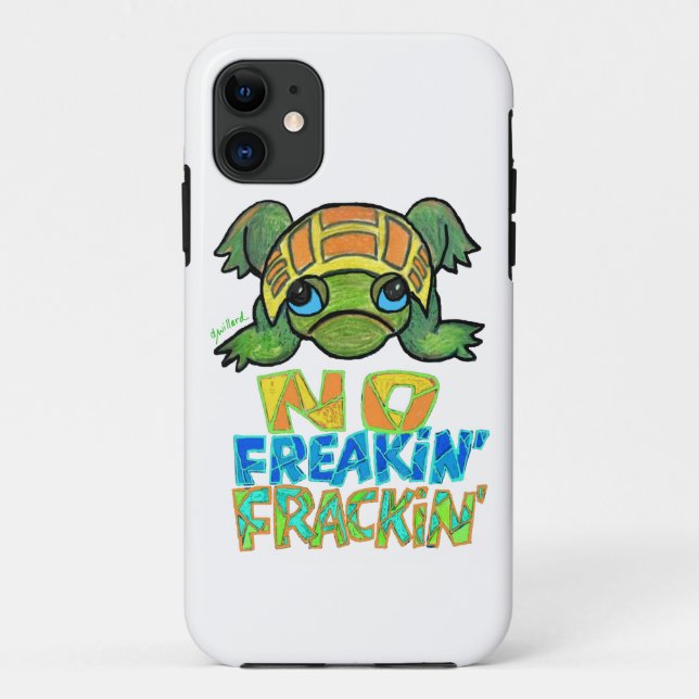 Aucun coque iphone de tortue de Fracking (Dos)