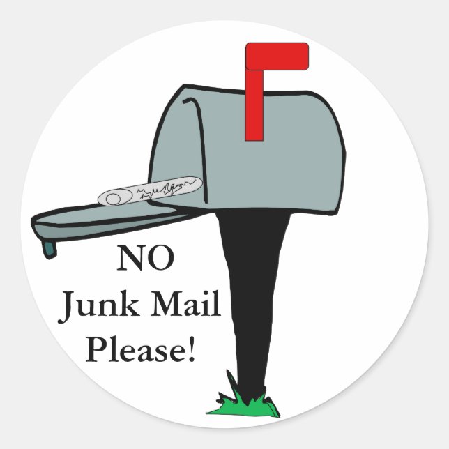 AUCUN Courrier indésirable S'il vous plaît Sticker (Devant)