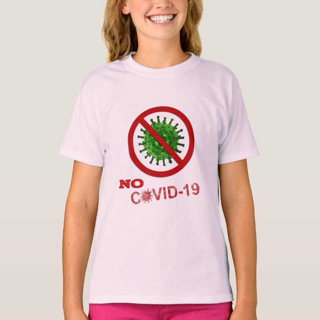 AUCUN COVID | NON au T-shirt d'art Word COVID-19 (Devant)