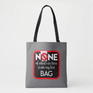 "Aucun de ce qui se trouve ici n'est dans mon sac 