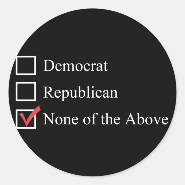 Aucun des autocollants ci-dessus (Devant)