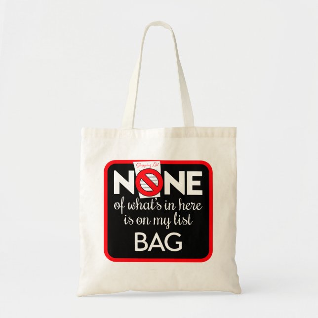 Aucun des éléments présents ici n'est dans mon sac (Devant)