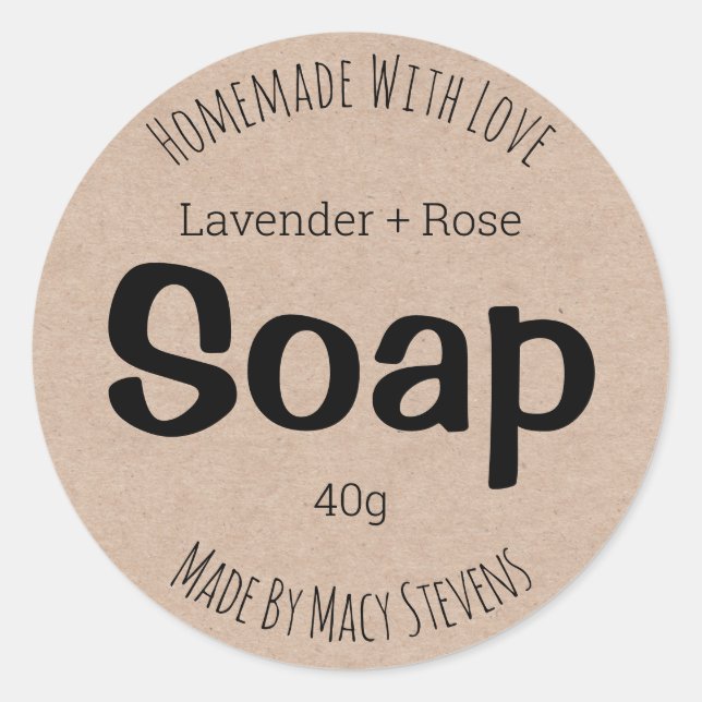 Aucun fractionnement Brown simple Étiquettes de sa (Devant)