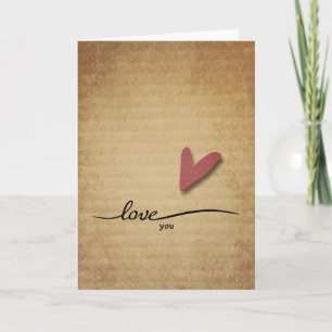 Aucun Frills Valentines Jour Carte de vacances