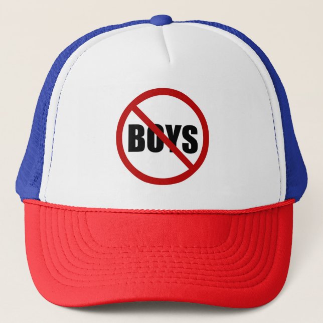 Aucun garçon autorisé Casquette de typographie des (Devant)
