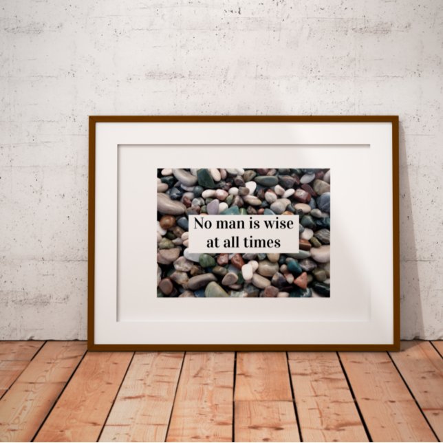 Aucun homme n'est sage en tout temps Poster (Créateur téléchargé)