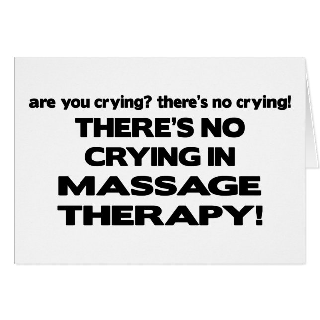 Aucun pleurer dans la thérapie de massage (Devant horizontal)